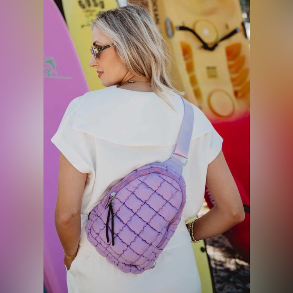 New Katydid Light Purple Quilted Sling Bag